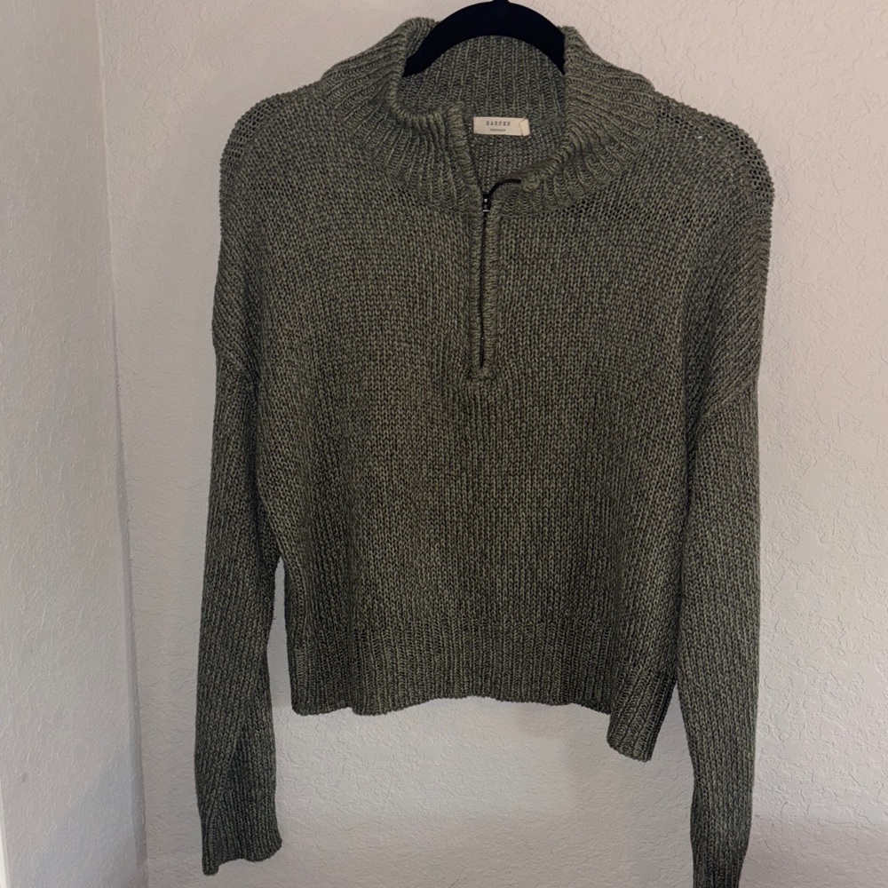 Elegant Olive Cowl Neck Sweater